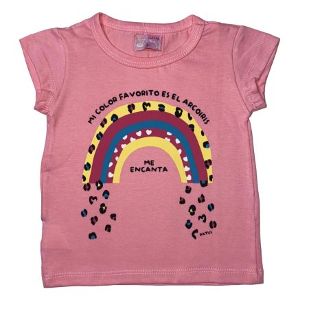 Remera manga corta de Jersey - ARCOIRIS