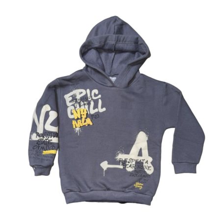 Maxi buzo de frisa con capucha GRAFITTI