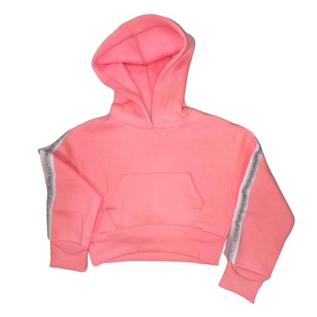 Buzo de frisa corto con capucha y cinta en manga